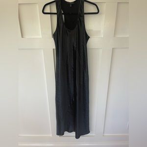 Black Silk Material Dress. Small Tall. Banana Republic